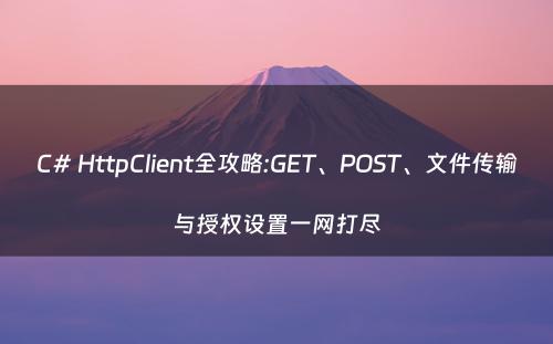 C# HttpClient全攻略:GET、POST、文件传输与授权设置一网打尽