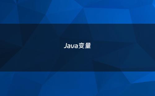 Java变量