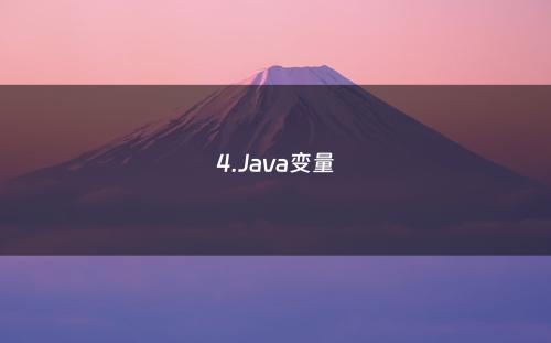 4.Java变量