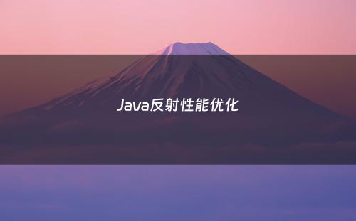Java反射性能优化
