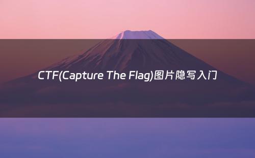 CTF(Capture The Flag)图片隐写入门