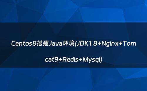 Centos8搭建Java环境(JDK1.8+Nginx+Tomcat9+Redis+Mysql)