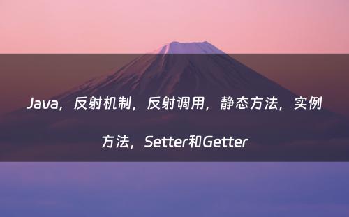 Java，反射机制，反射调用，静态方法，实例方法，Setter和Getter