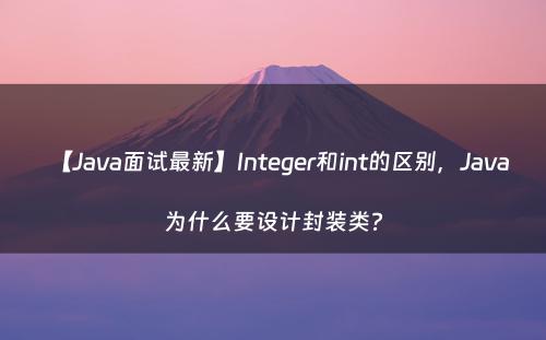 【Java面试最新】Integer和int的区别，Java为什么要设计封装类?